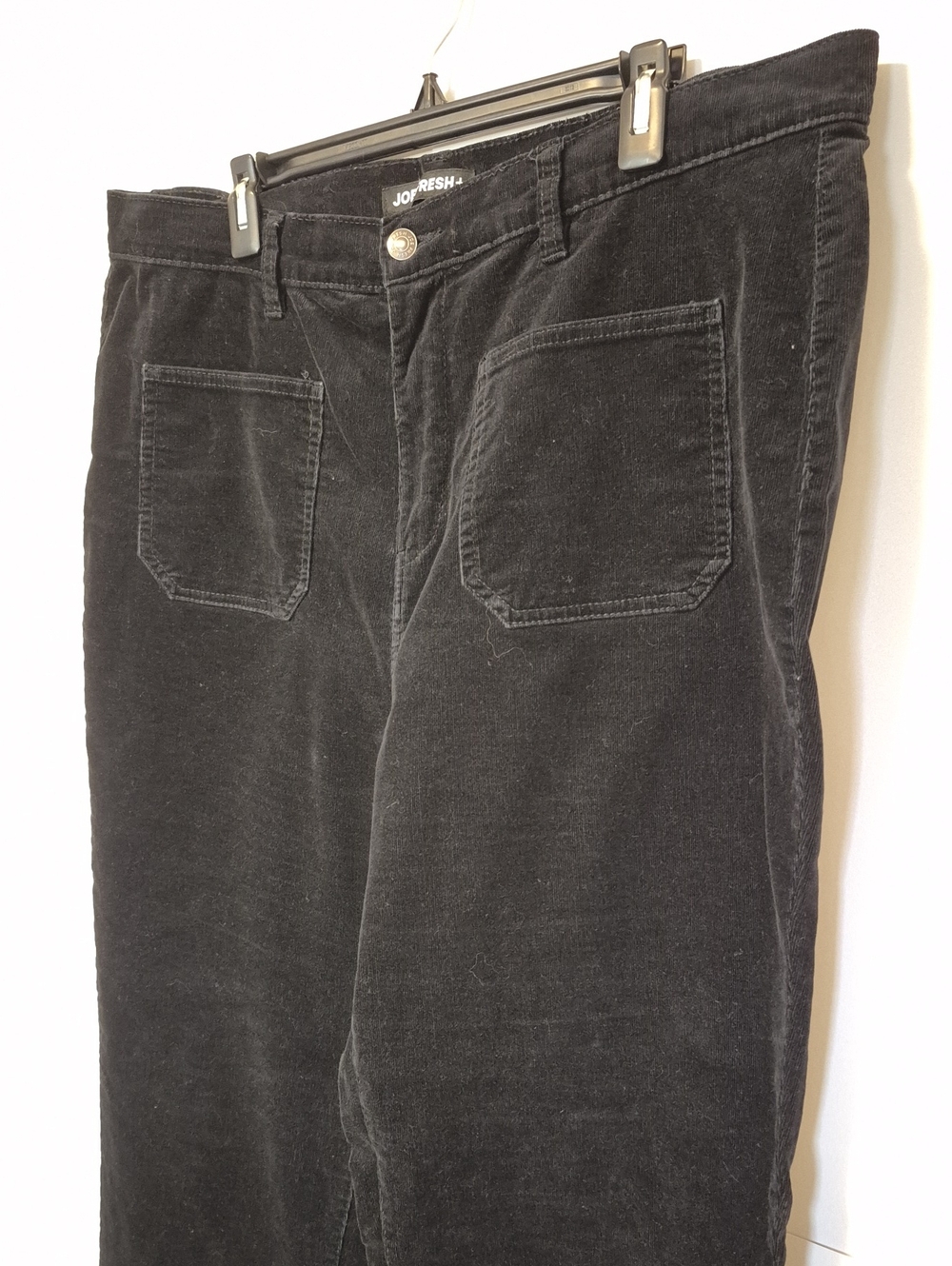 Joe Fresh High Rise Relaxed Flare Black Corduroy Jeans Women's Size 18W - Picture 3 of 10